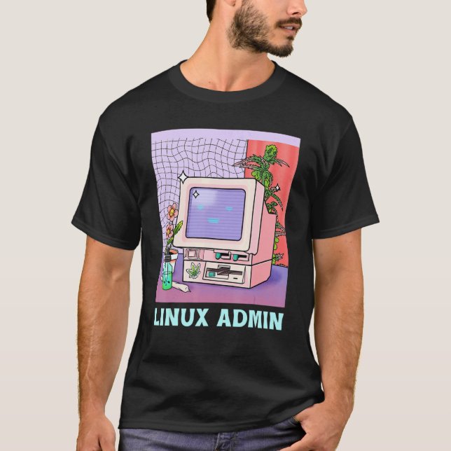 T-shirt Linux Admin Linux Penguin  Linux Information Skill (Devant)