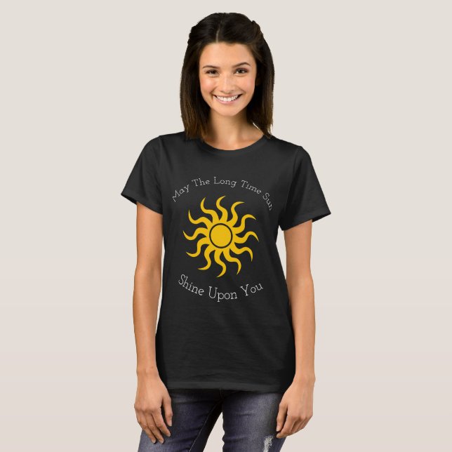 T-shirt L'inverse peut l'éclat de Sun de long temps sur (Devant entier)