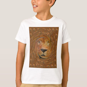 T-shirt Lion Abstrait Safari Art