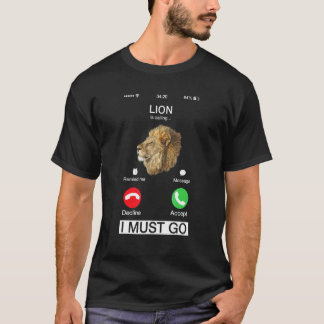 T-shirt Lion Appelle Felidae Wildcat Animal Novelty