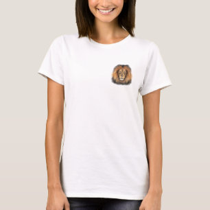 T-shirt lion aquarelle Leo roi safari animal jungle chat 