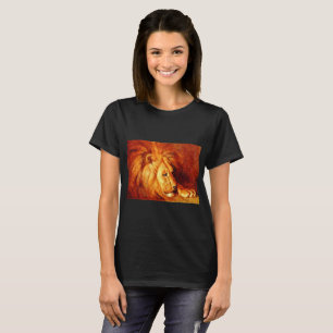 T-shirt Lion au repos (par Abbott Handerson Thayer)