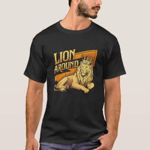 T-shirt Lion autour du Lion Roi pour un Lion amoureux et l