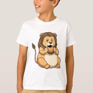 T-shirt Lion avec hamburger