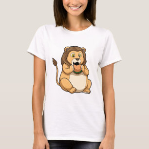 T-shirt Lion avec hamburger
