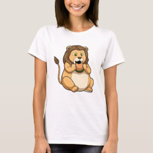 T-shirt Lion avec hamburger