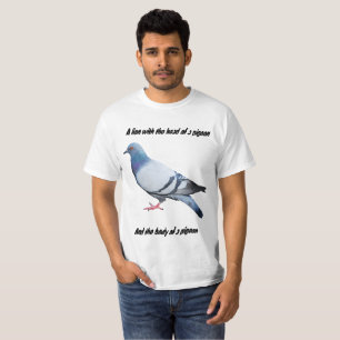 T-shirt Lion avec la tête d'un pigeon