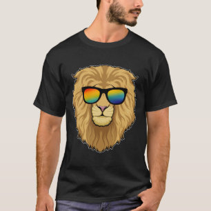 T-shirt Lion avec lunettes de soleil