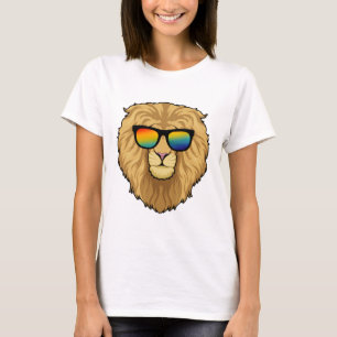 T-shirt Lion avec lunettes de soleil