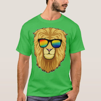 T-shirt Lion avec lunettes de soleil