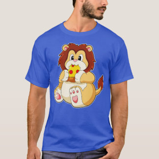 T-shirt Lion avec morceau de pizza Salami