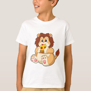 T-shirt Lion avec morceau de Salami Pizza.PNG