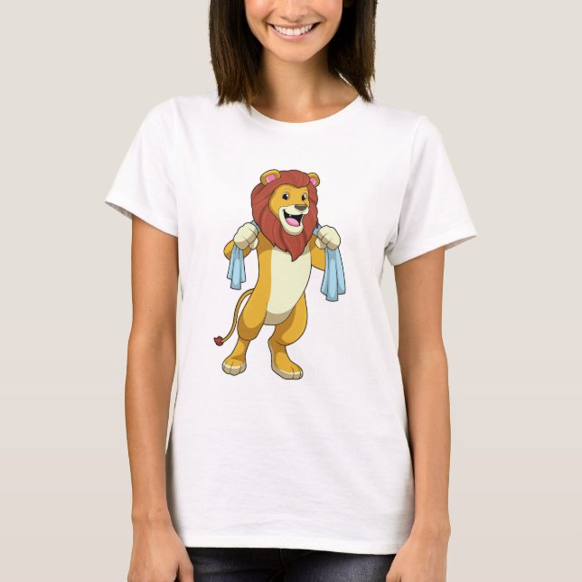 T-shirt Lion avec serviette pour douche (Devant)