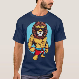 T-shirt Lion avec style Lutte