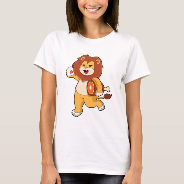 T-shirt Lion avec viande (Devant)