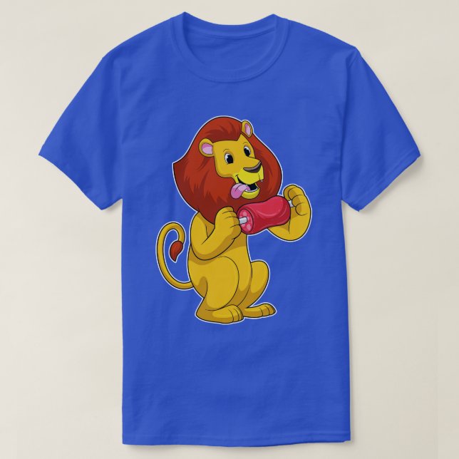 T-shirt Lion avec viande 1 (Design devant)