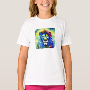 T-Shirt lion coloré