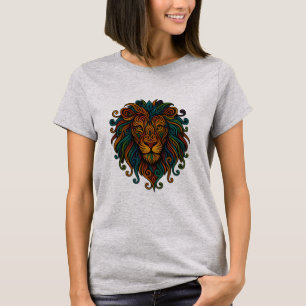 T-shirt Lion Coloré