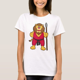 T-shirt Lion comme guerrier avec Spear