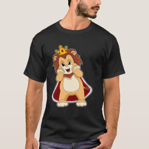 T-shirt Lion comme roi avec Couronne.PNG