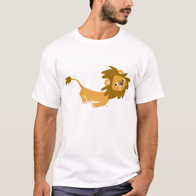 T-shirt Lion coureur mignon (Devant)
