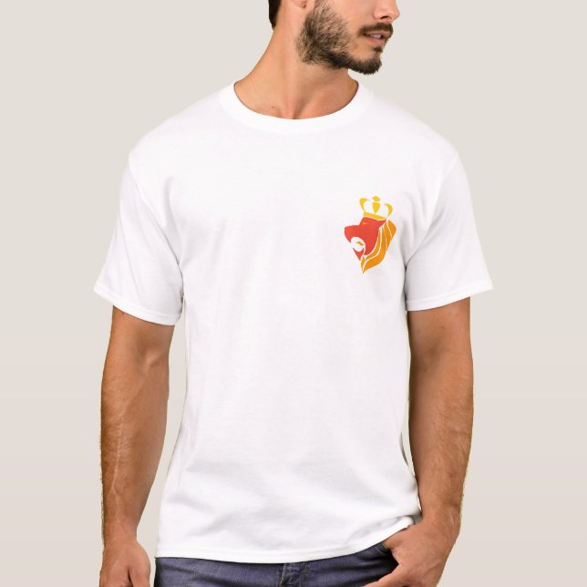 T-shirt Lion couronné par reggae de Rasta (Devant)