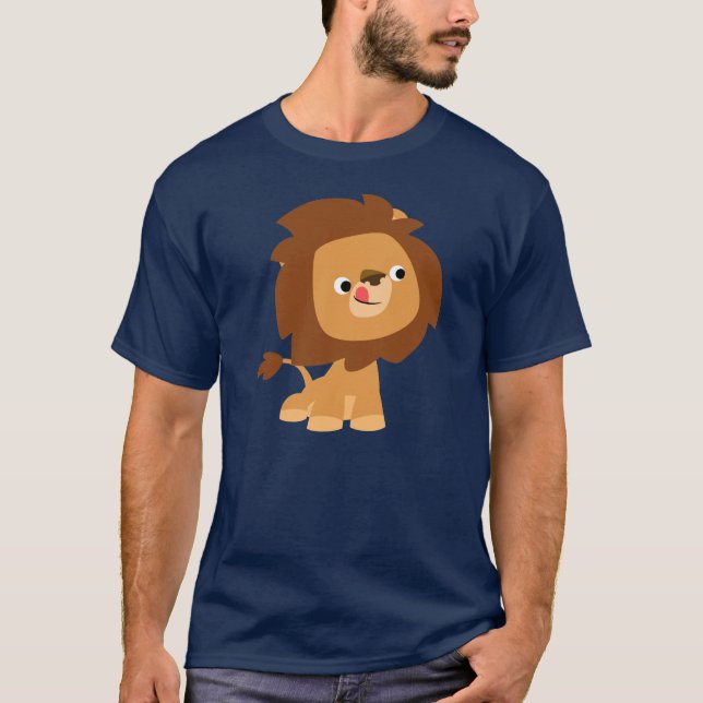 T-shirt Lion cute Greedy (Devant)