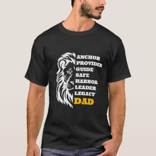 T-shirt Lion Dad Fathers Day T Shirt Anchor Provider Safe 