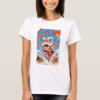 T-shirt Lion Dance Women White