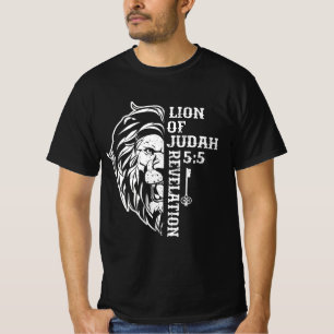 T-shirt Lion de Juda 5 5 Christian Graphisme Design Christ