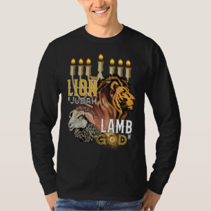 T-shirt Lion De Juda Agneau De Dieu Manches Longues Hommes