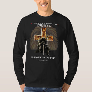 T-shirt Lion De Juda Croix Chrétienne Graphique Espagnol S