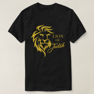 T-shirt Lion de Juda Jaune doré chrétien évangélique 