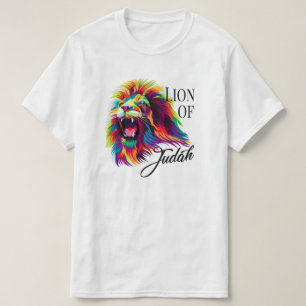 T-shirt Lion de Juda Multicolor Biblique chrétienne