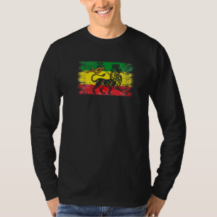 T-shirt Lion de Juda Rasta Réggae éthiopienne Vieux Ethiop