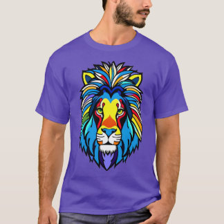 T-shirt Lion de la fierté arc-en-ciel 13