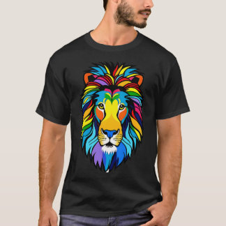 T-shirt Lion de la Fierté arc-en-ciel 6