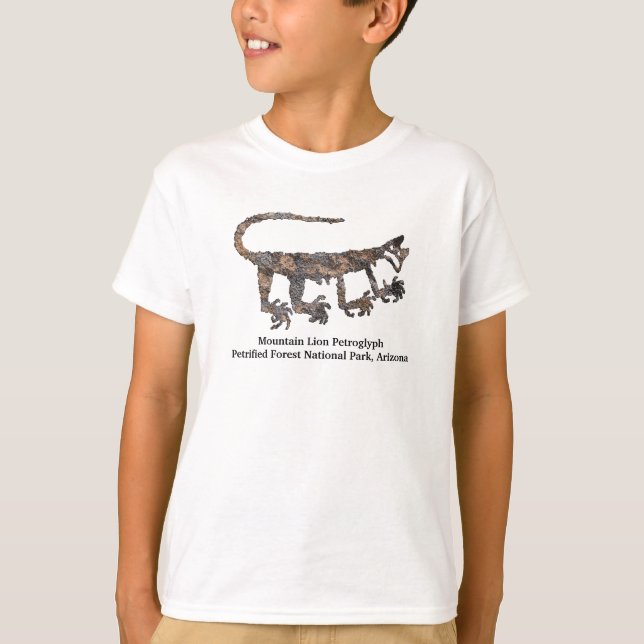 T-shirt Lion de montagne Petroglyph (Devant)