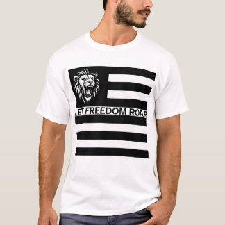 T-SHIRT LION DE PATRIOT NOIR ET BLANC LIBRE