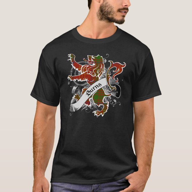 T-shirt Lion de tartan de brûlures (Devant)