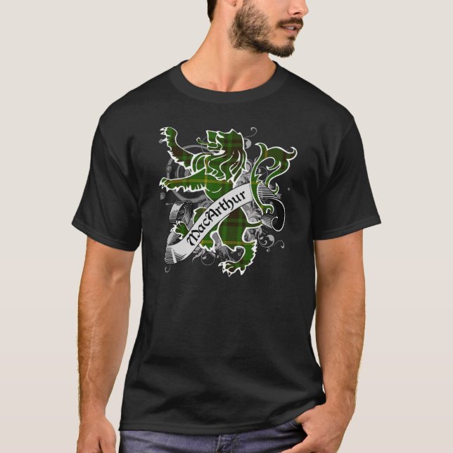 T-shirt Lion de tartan de MacArthur (Devant)