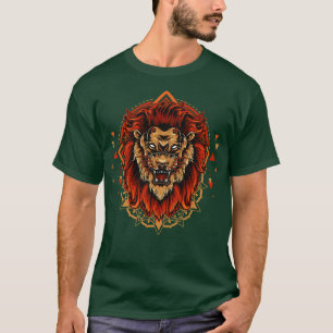 T-shirt Lion Diable Avec Visage En Colère