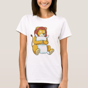 T-shirt Lion dormant avec Coussin