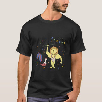 T-shirt Lion Duck Acrobat Clown Carnival Circus Act
