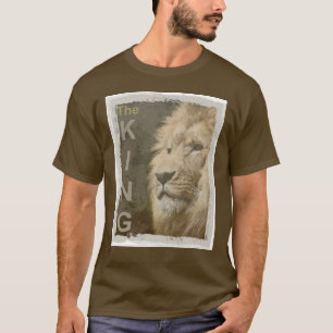 T-shirt Lion Elegant Brown couleur moderne Modèle Basic