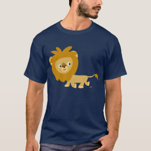 T-shirt Lion en caricature à pied