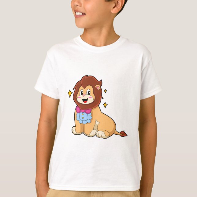T-shirt Lion en Gentleman avec Cravate.PNG (Devant)
