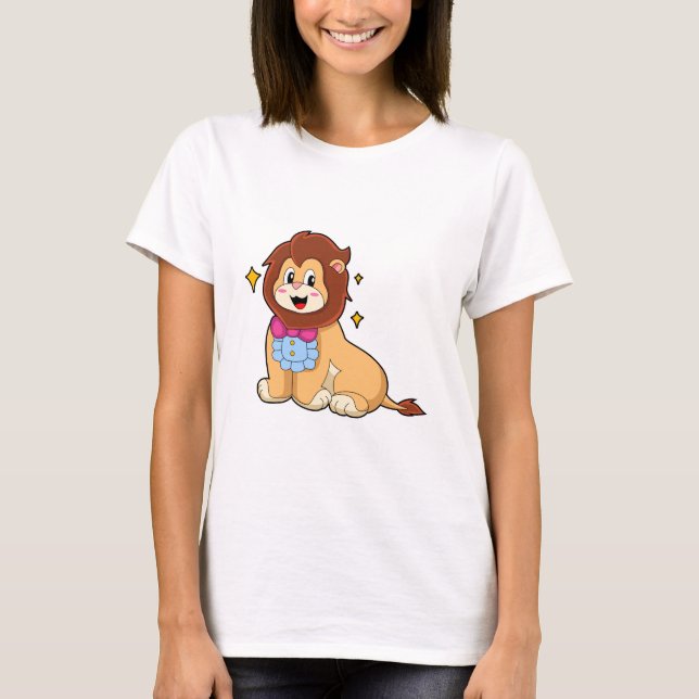 T-shirt Lion en Gentleman avec Cravate.PNG (Devant)