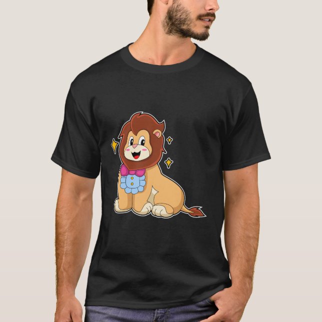 T-shirt Lion en Gentleman avec Cravate.PNG (Devant)