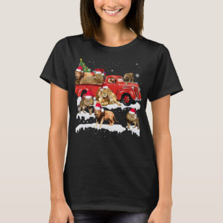 T-shirt Lion équitation Camion Rouge Joyeux Noël X mas Lai